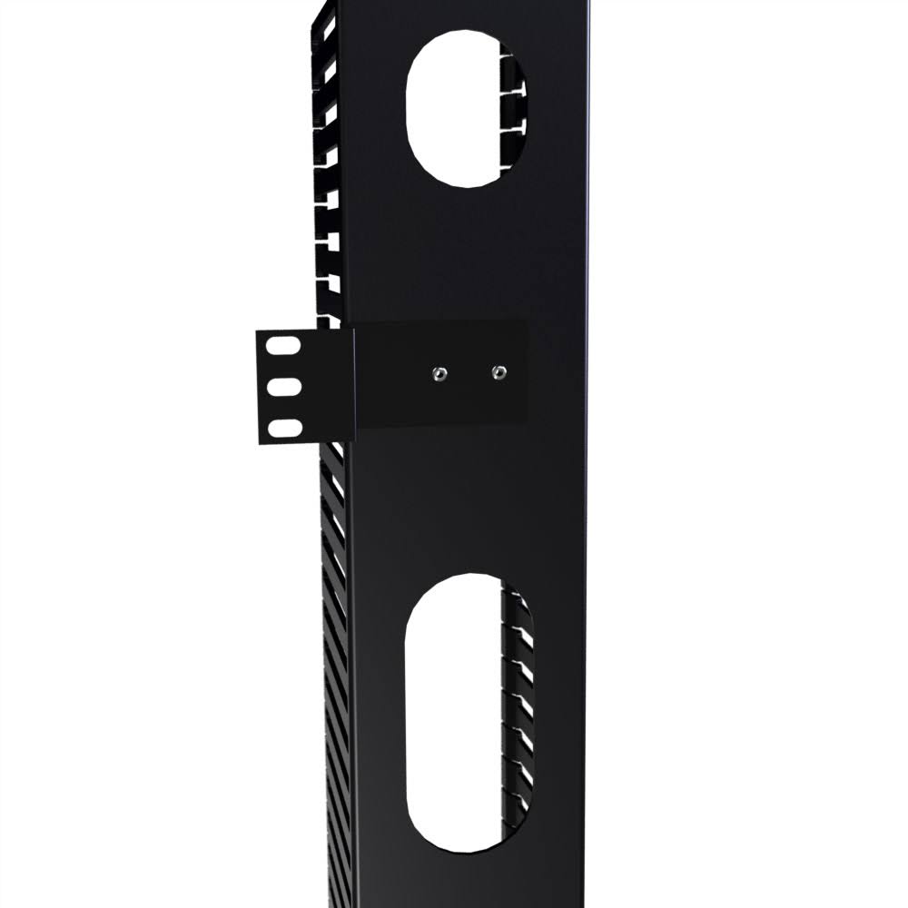 Black PVC Vertical Cable Management Panel O117