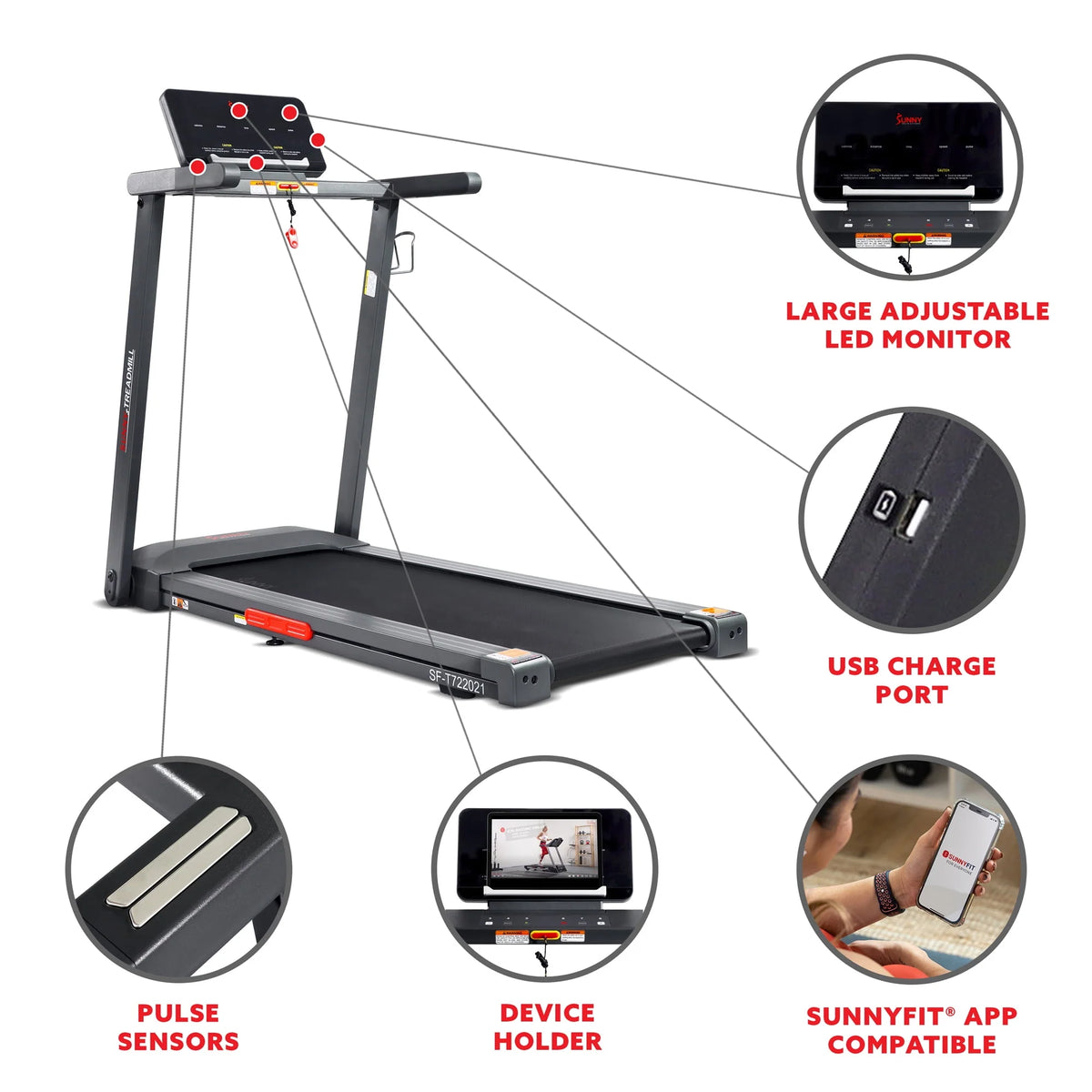 Slim Treadmill with Bluetooth M87652