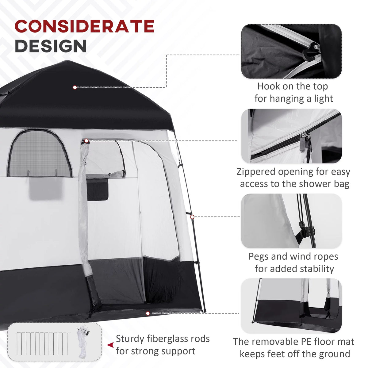 Pop Up Shower Tent with Carry Bag S11059