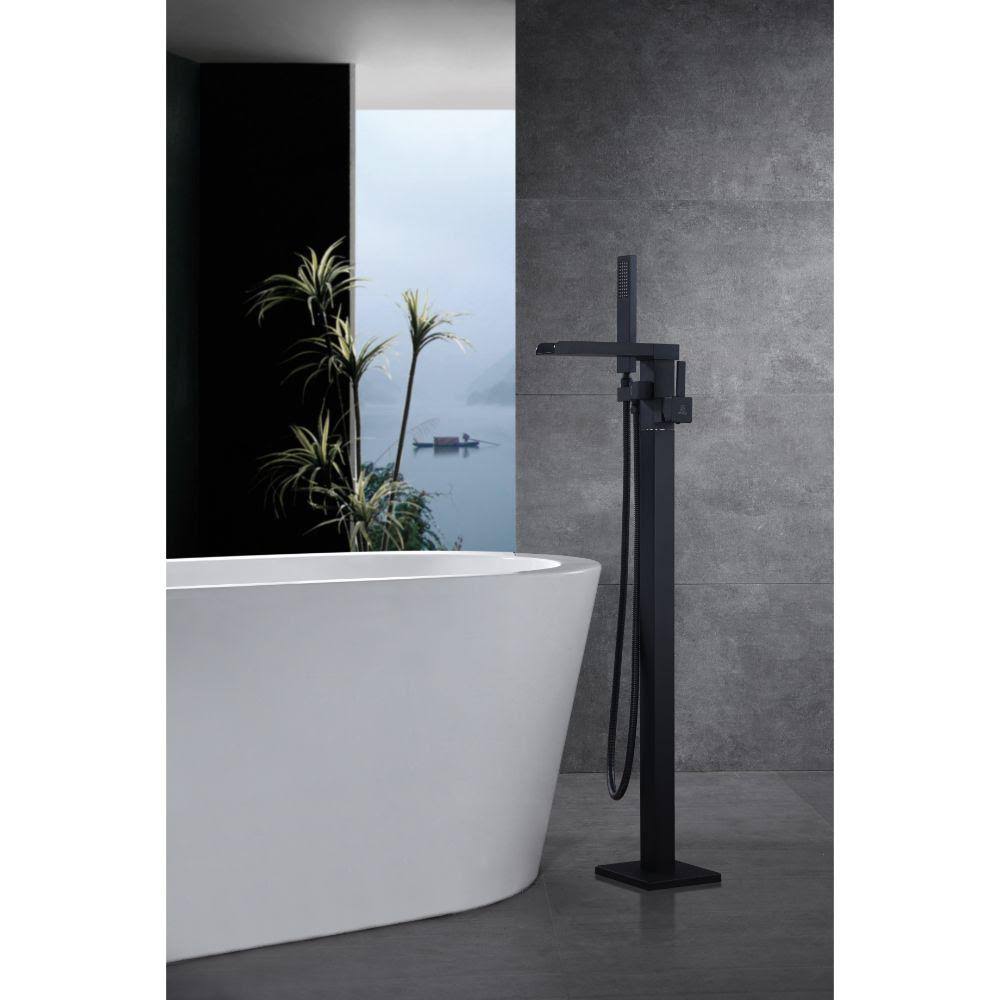 Matte Black Claw Foot Tub Faucet with Hand Shower Y93422