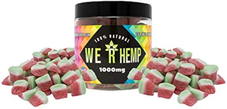 1000mg Hemp Gummies Watermelon Slices 10mg Per Gummy Q4807