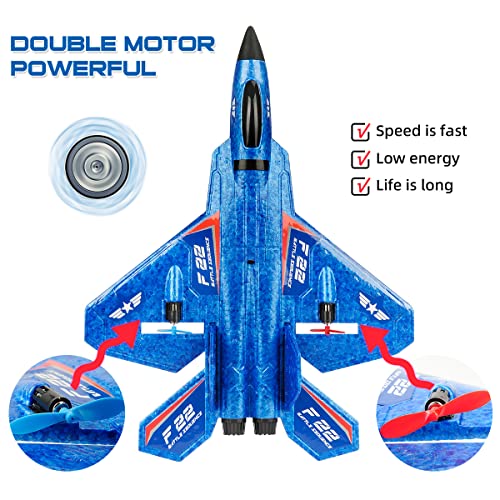 2.4Ghz 2 Channel Remote Control F22 RC Airplane C1635
