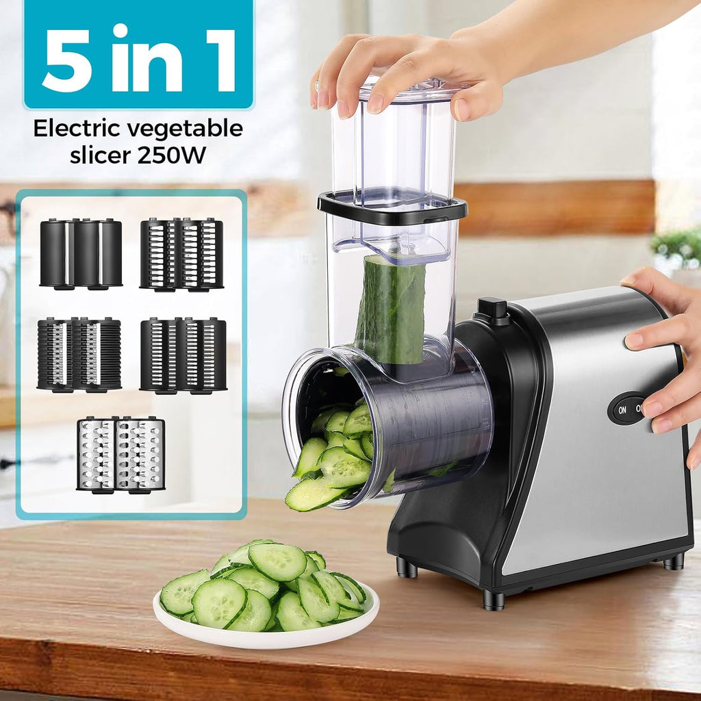 250W Electric Cheese Grater with 5 Attachments U21407