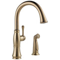 Champagne Bronze Single Handle Kitchen Faucet with Spray V783464