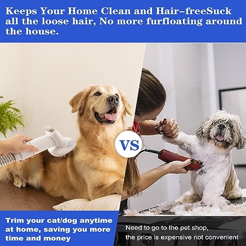 Pet Grooming Kit with 4 Hair Clipper Combs, 2.5L Vacuum Cleaner, and 7 Pet Grooming Tools L1556