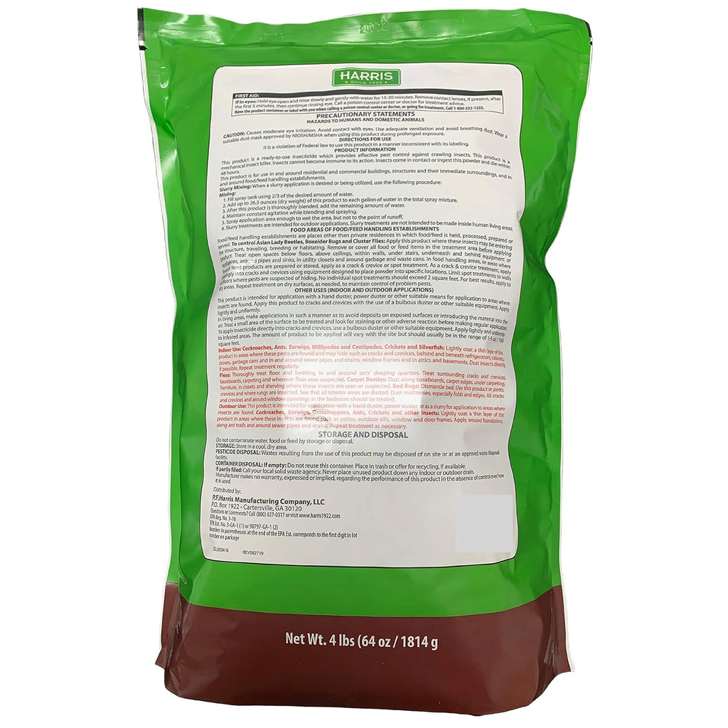 4lb Diatomaceous Earth Crawling Insect Killer with Powder Duster M194