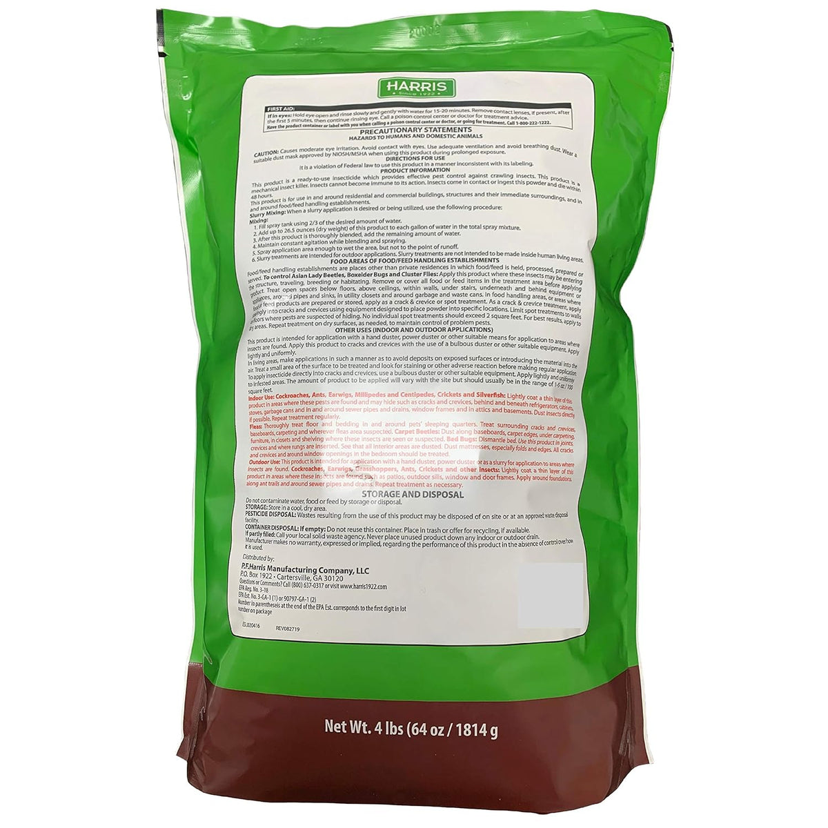 4lb Diatomaceous Earth Crawling Insect Killer with Powder Duster M194