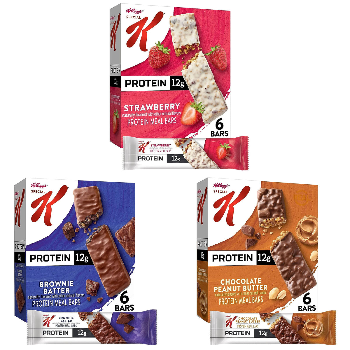 Special K Protein Meal Bars, Variety Pack (3 Boxes, 18 Bars) Y504