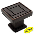 Oil Rubbed Bronze Square Cabinet Hardware Knob 25 Pack L8994