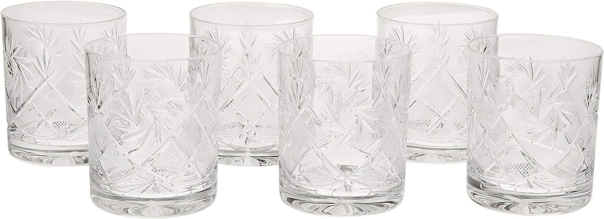 Set Of 6 11-Oz Crystal Whiskey Glasses Q62422