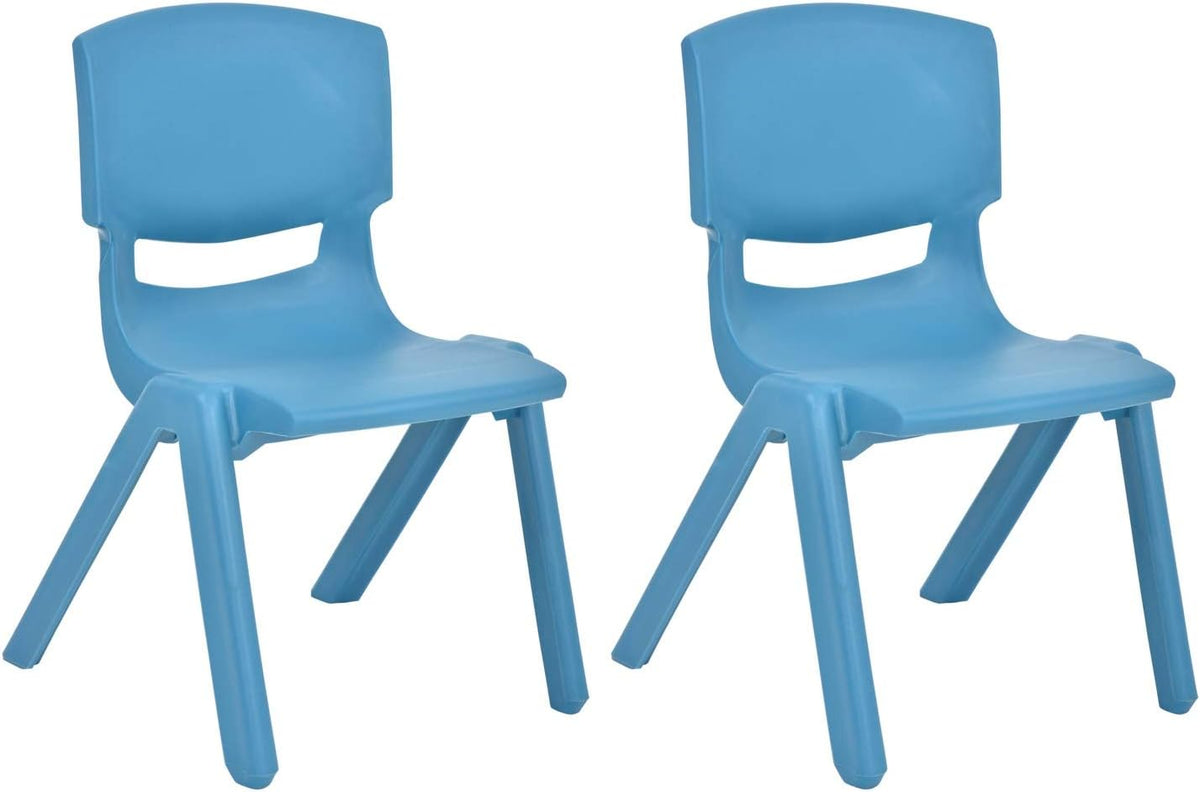 Yellow Stackable Plastic Kids Learning Chairs, 2-Pack D790