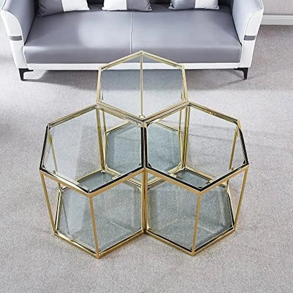 Round Clear Glass End Table with Chrome Legs S87106