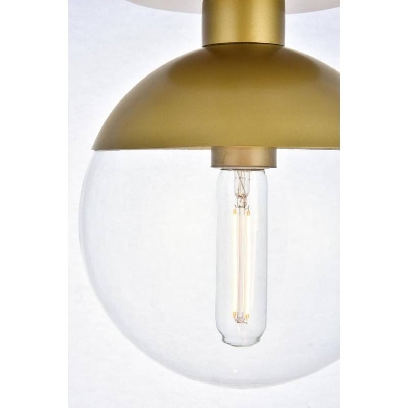 Clear Glass 1-Light Flush Mount Chrome L54573