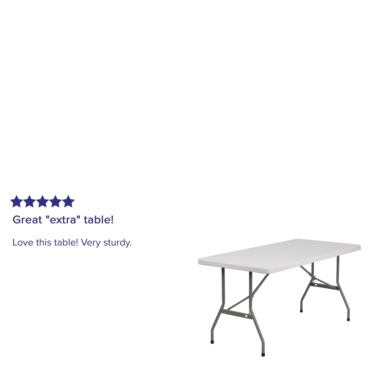 Granite White Plastic Folding Table M961353