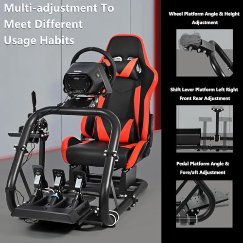 Racing Sim Cockpit Stand with Seat L199803