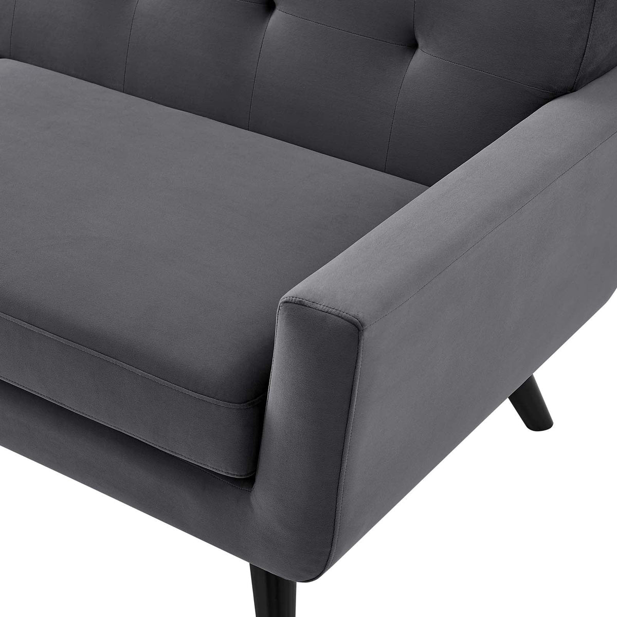 Grey Velvet Sofa Q55605