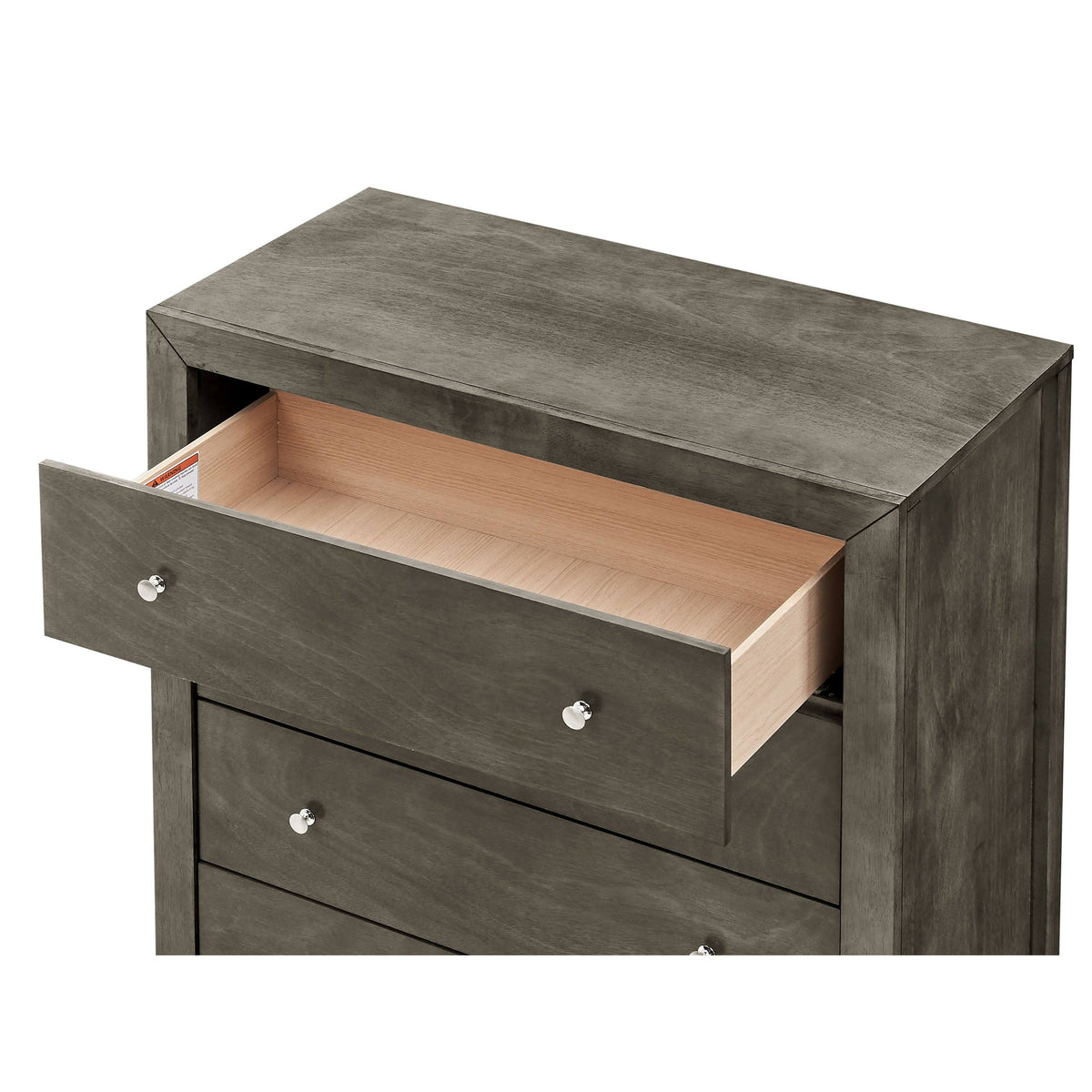 5 Drawer Chest in Black X778