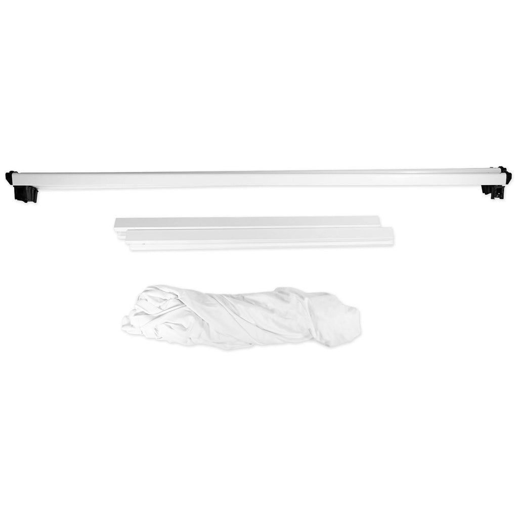 White DJ Facade Extension with 2 Extra Foldable Panels K784