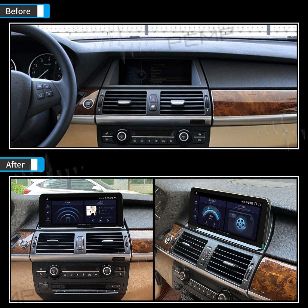 Qualcomm 8-core 4+64 Vertical Screen CarPlay Android auto for BMW x5 x6 CIC B40833
