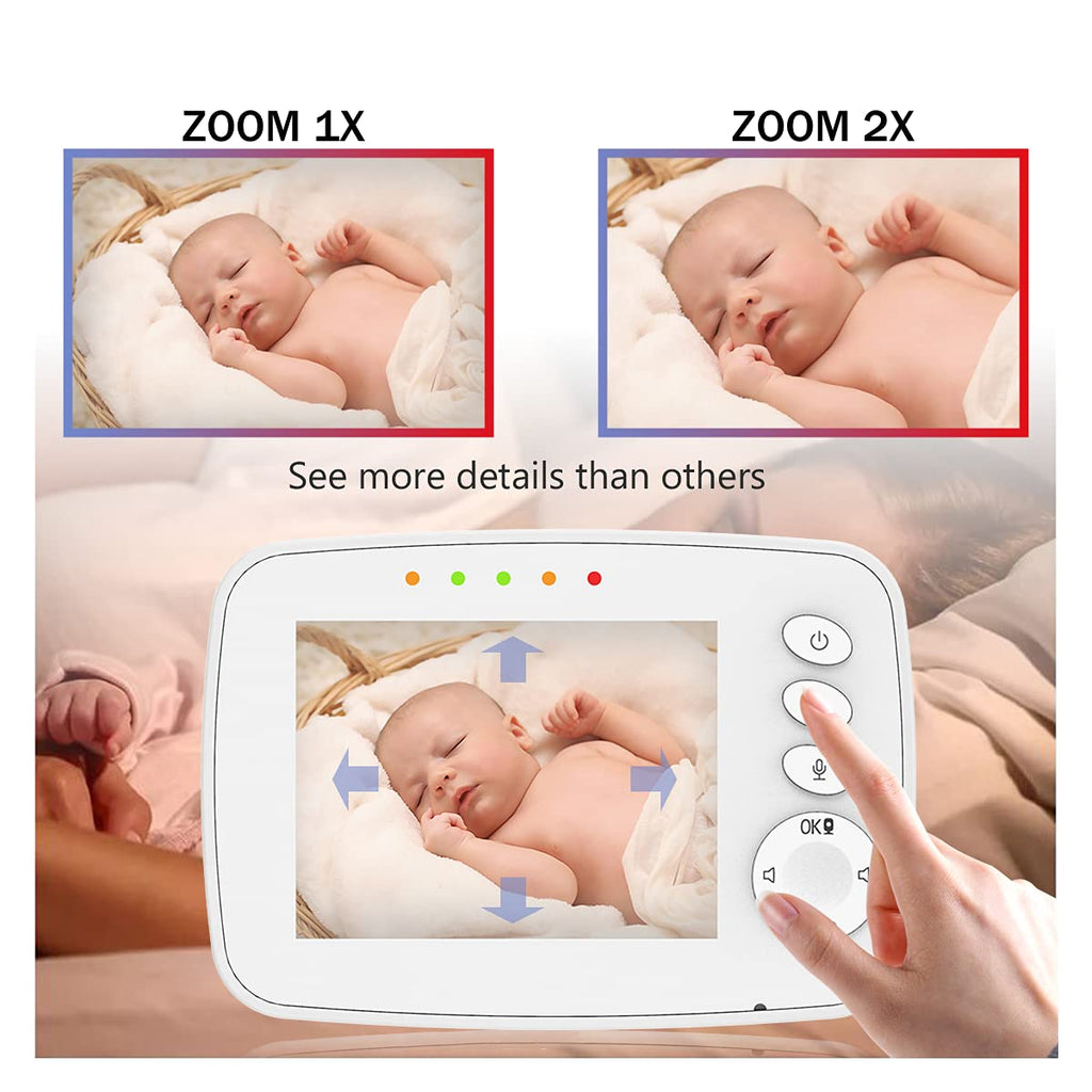 3.2 Video Baby Monitor with Camera, Two-Way Audio, Night Vision L2025