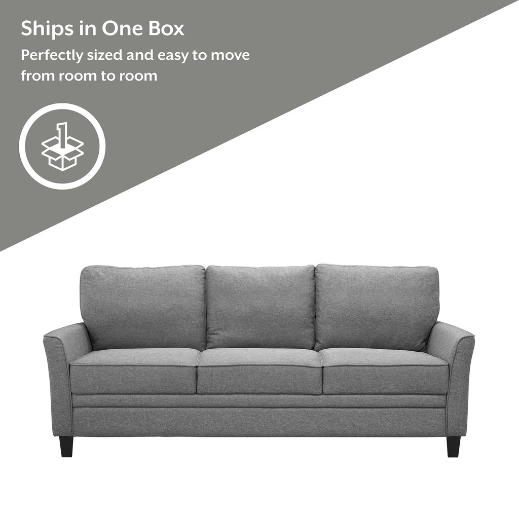 Black 3 Seat Sofa Q77847