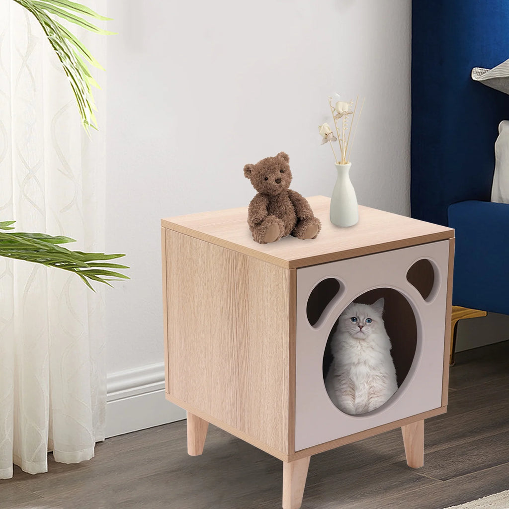 Cat House Nightstand with Hole E9836