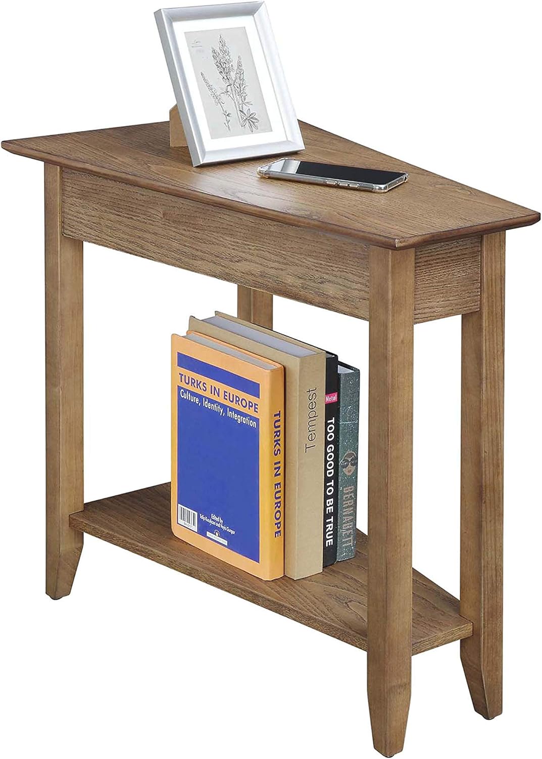 Wedge End Table, Driftwood O550