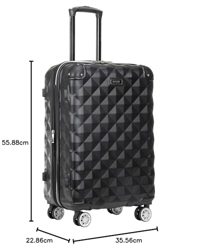 Black 20-Inch Hardside Expandable Spinner Luggage P63217