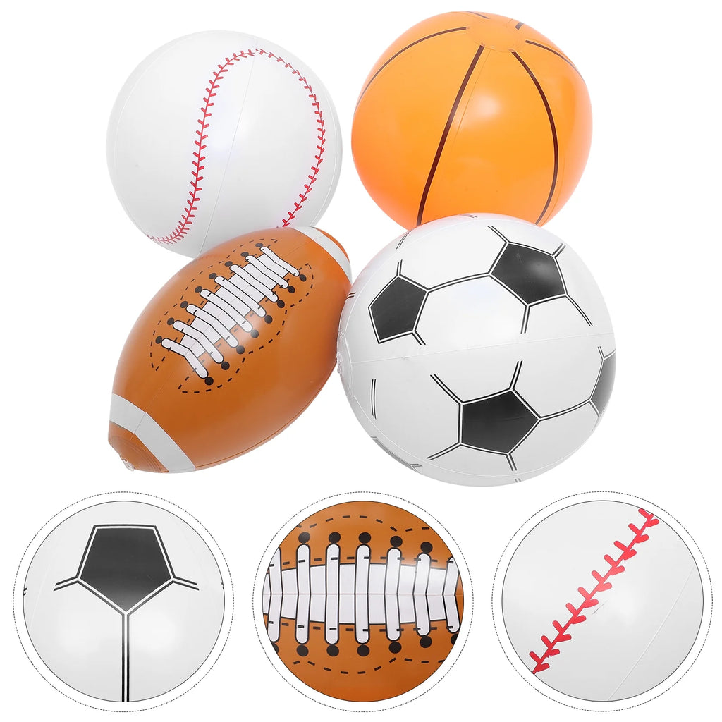 20 Pcs Inflatable Beach Ball Basketball Inflatable Toys Mini Beach Balls Soccer Toys Pool Party Child F318616