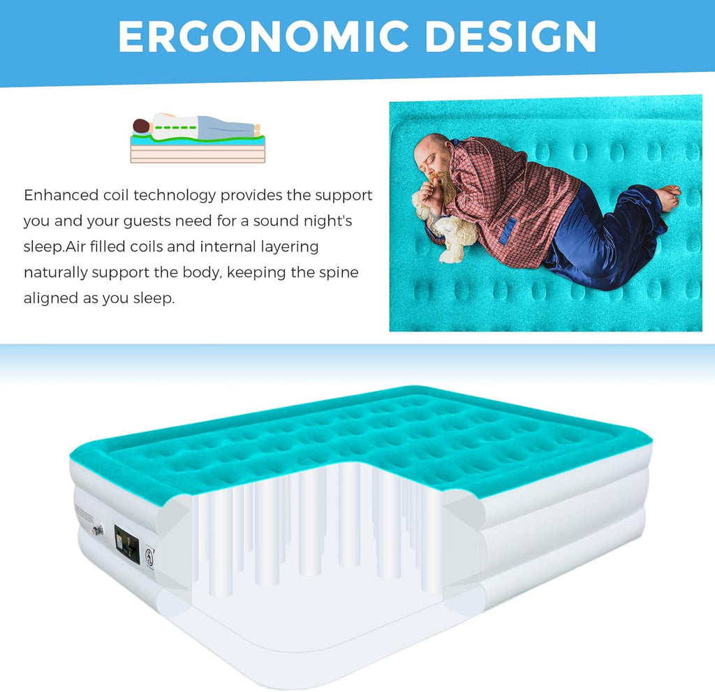 Queen Inflatable Air Mattress with Built-in Pump U1214