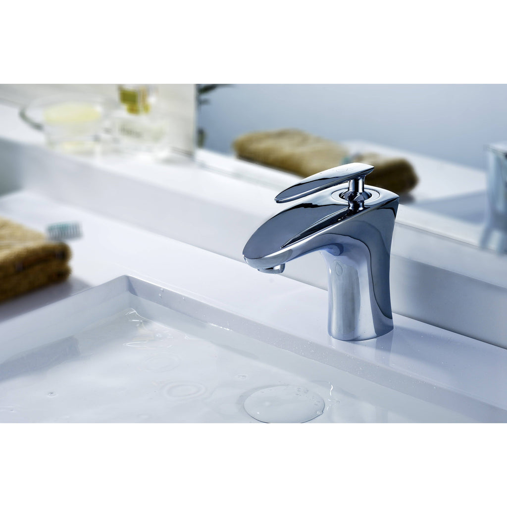 Polished Chrome Single-Handle Bathroom Faucet Y1610