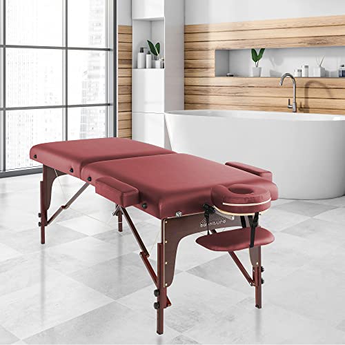 Lightweight Bi-Fold Memory Foam Massage Table with Carrying Case C804269