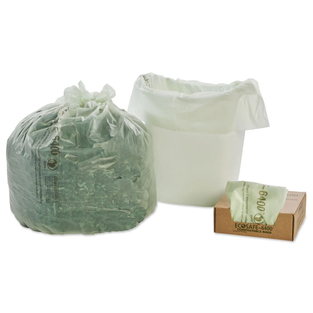 Compostable Trash Bags 13 gal 45/Box Green B174