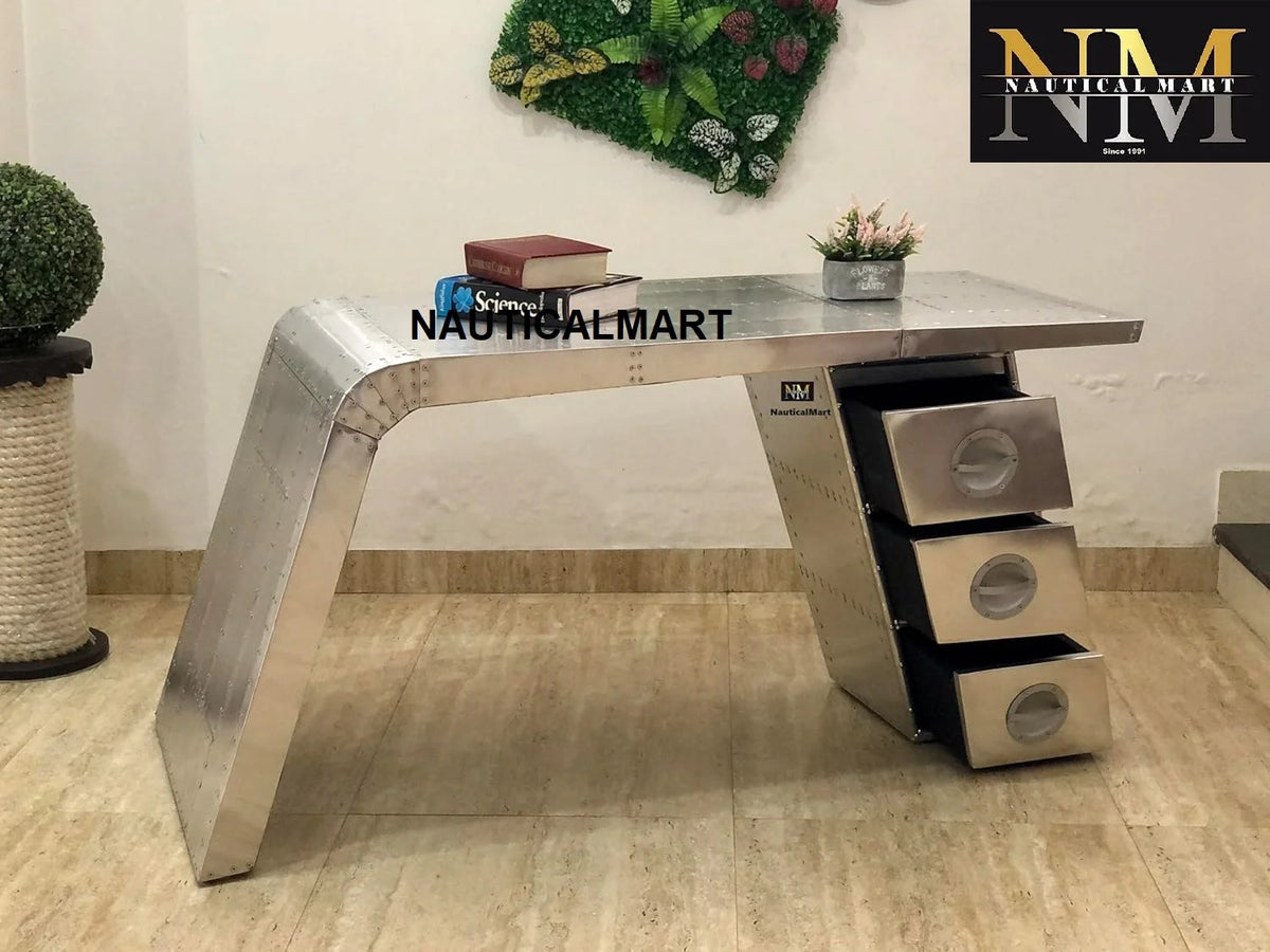 Aluminium Desk with Three Drawer 60 Inches O909