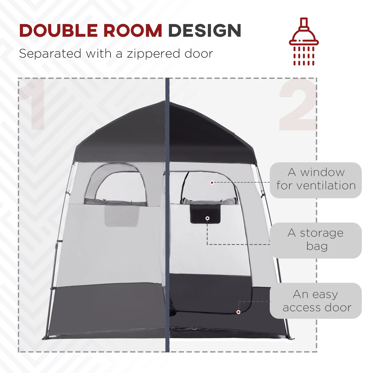Pop Up Shower Tent with Carry Bag S11059