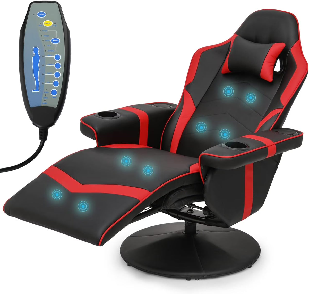 Red PU Leather Gaming Recliner Chair with Speakers G209