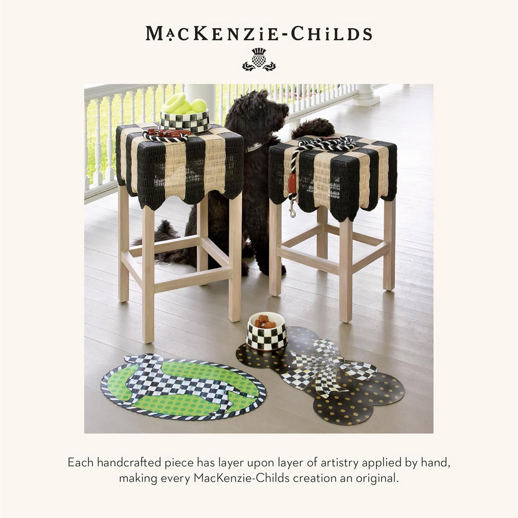Bone-Shaped Pet Feeding Mat with Gold Dots T719
