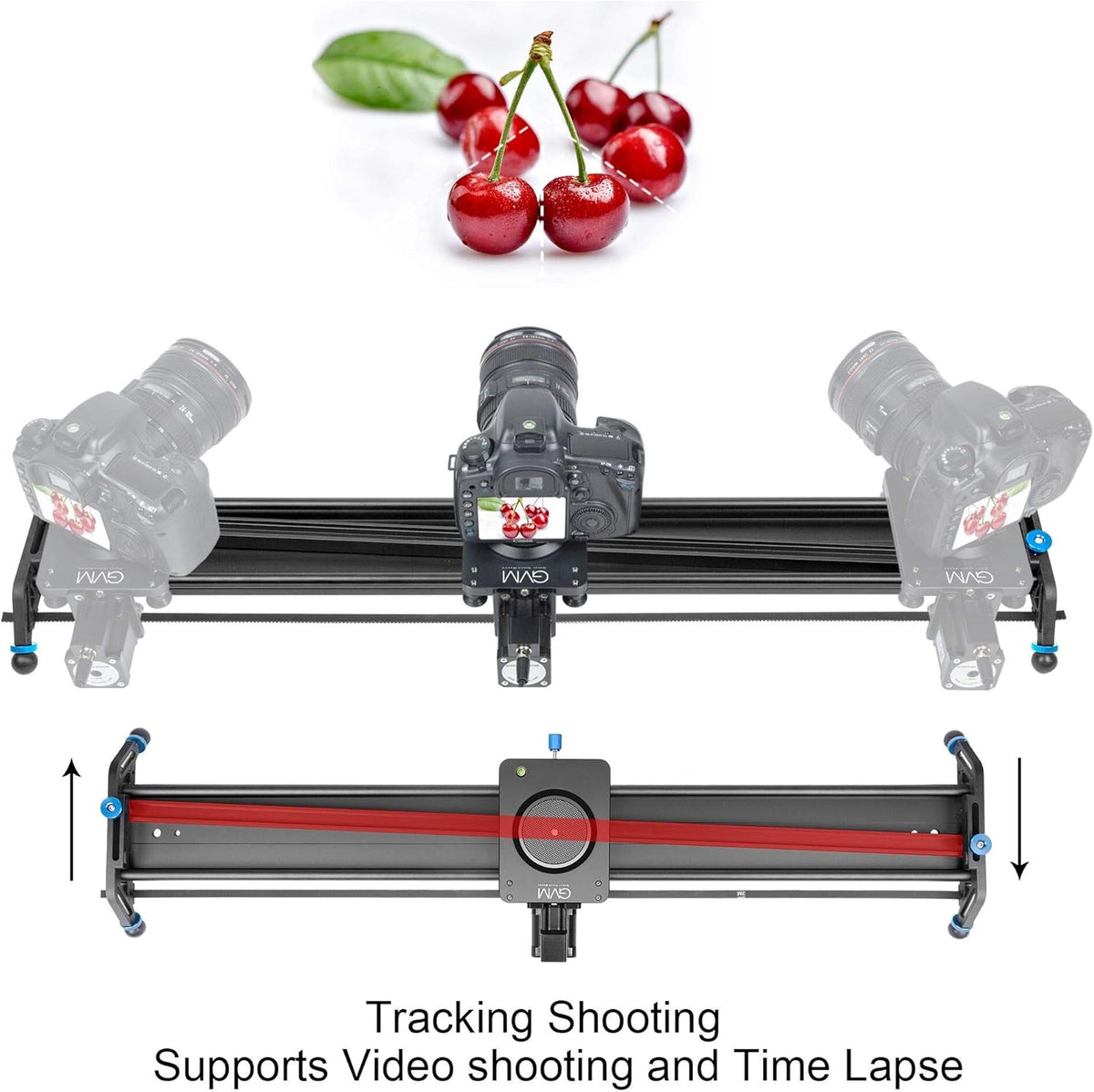 Motorized Camera Slider, 31 Aluminum Alloy Track Dolly Rail G48400