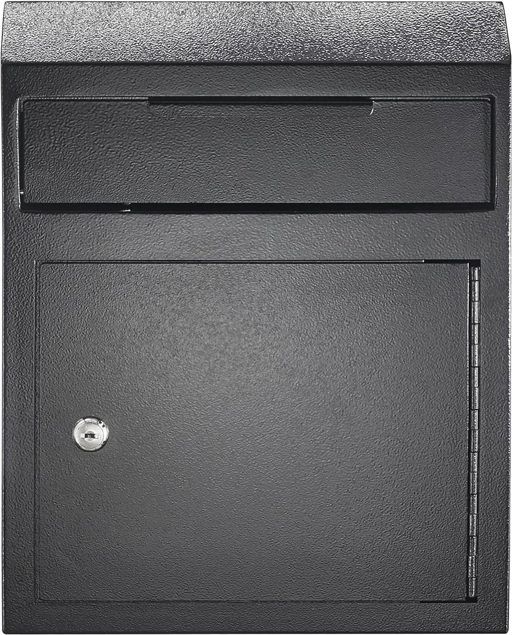 Extra Large Metal Wall Mount Locking Deposit Drop Box Safe (Black) U81350