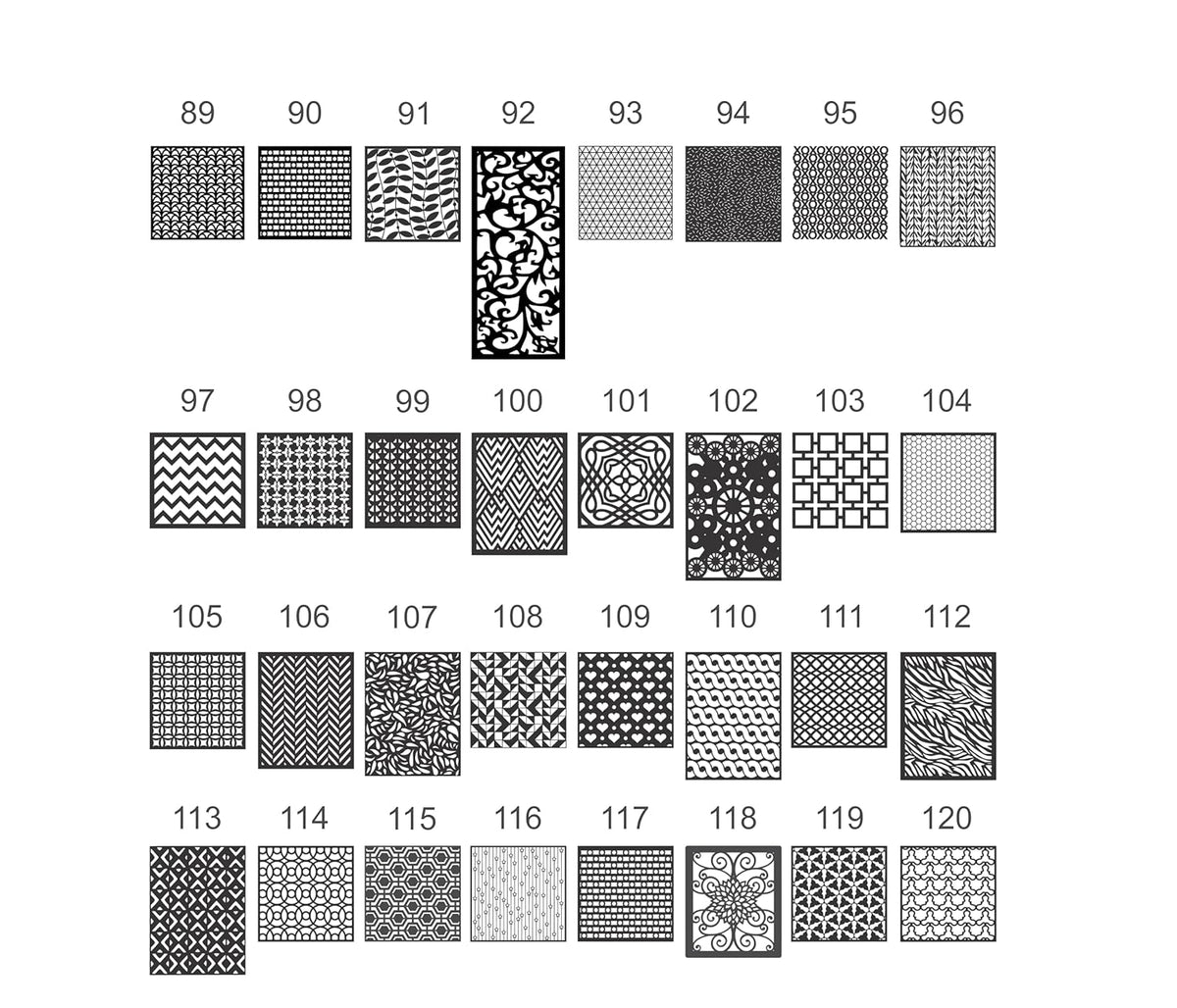 Lattice Panel Screen for Wall Panels T802372
