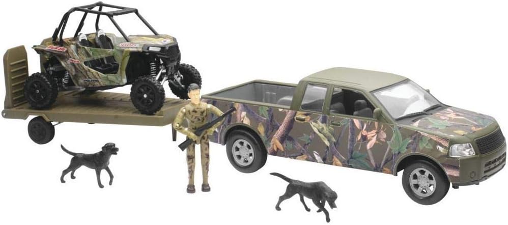 Green Camo Pickup Truck with Figure Set S917
