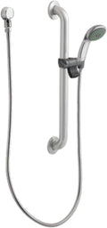 Chrome/Stainless Slide Bar/Grab Bar with Hand Shower, 24-Inch E462