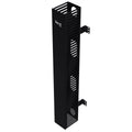 Black PVC Vertical Cable Management Panel O117