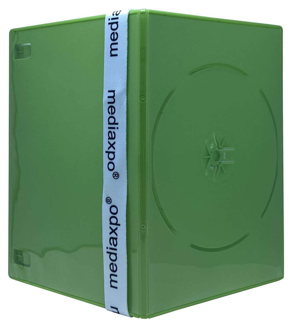 200 Slim Solid Green Single DVD Cases 7mm K539