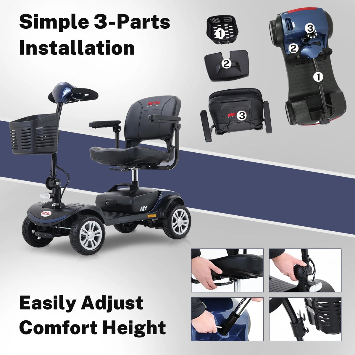 Blue 4 Wheel Mobility Scooter Z456483