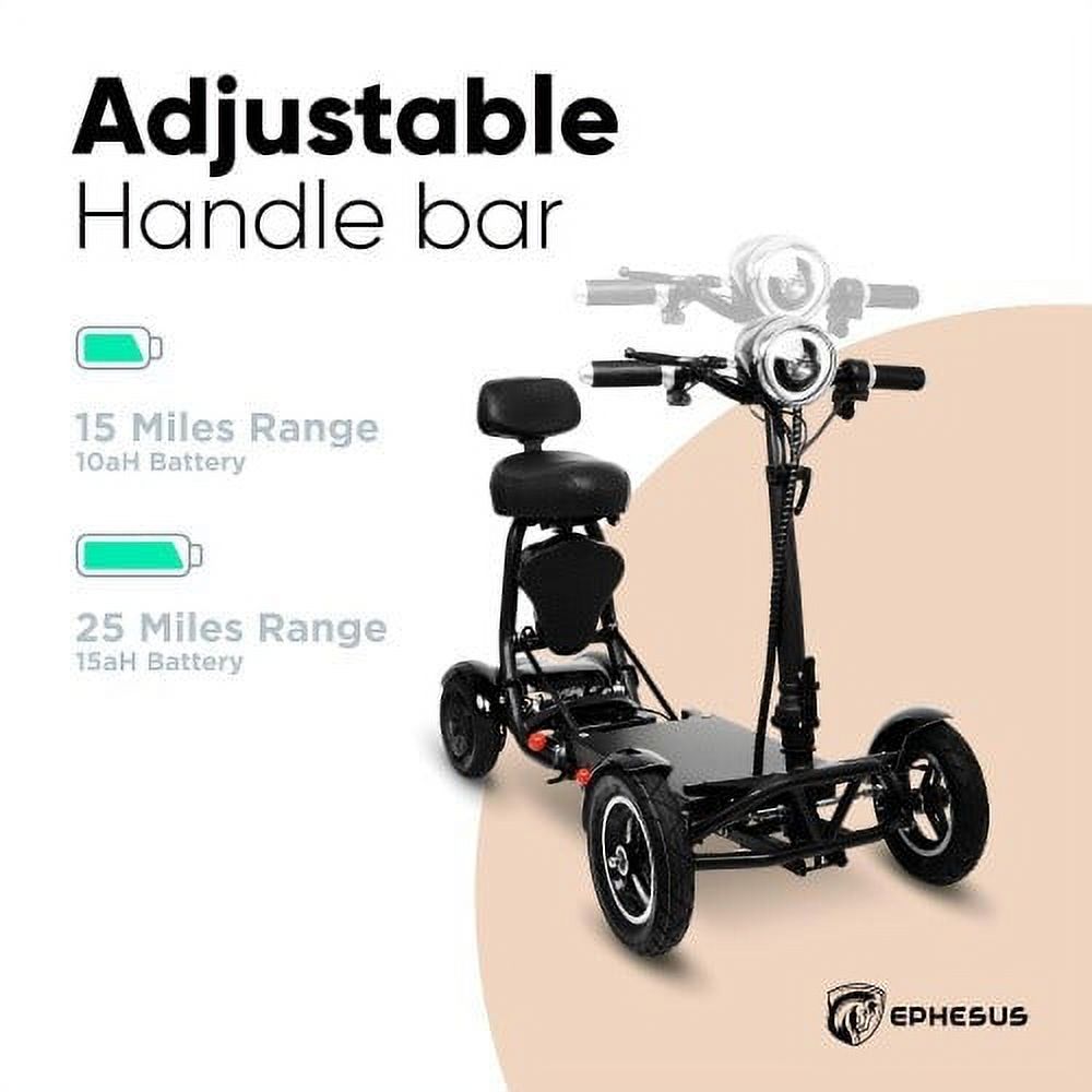 Folding Mobility Scooter 4-Wheel Long Range Blue M50733