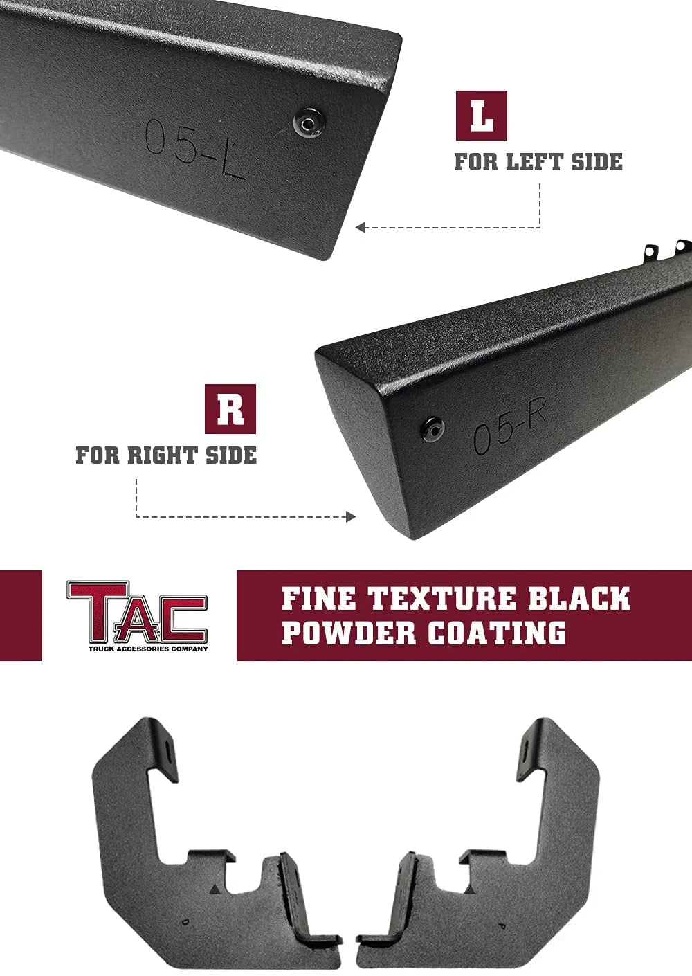 Black Side Step Nerf Bars for Pickup Truck T372