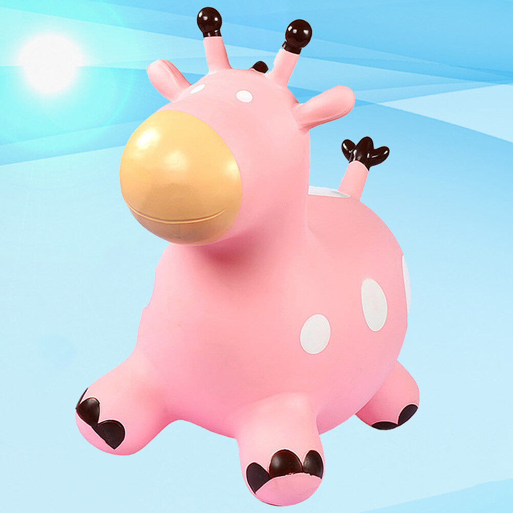 Inflatable Jumping Horse Toy with Air Pump (Pink) T42129