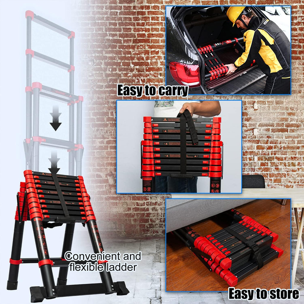 Telescopic Ladder 9+11 Aluminum A-Frame Extension Ladder R86239