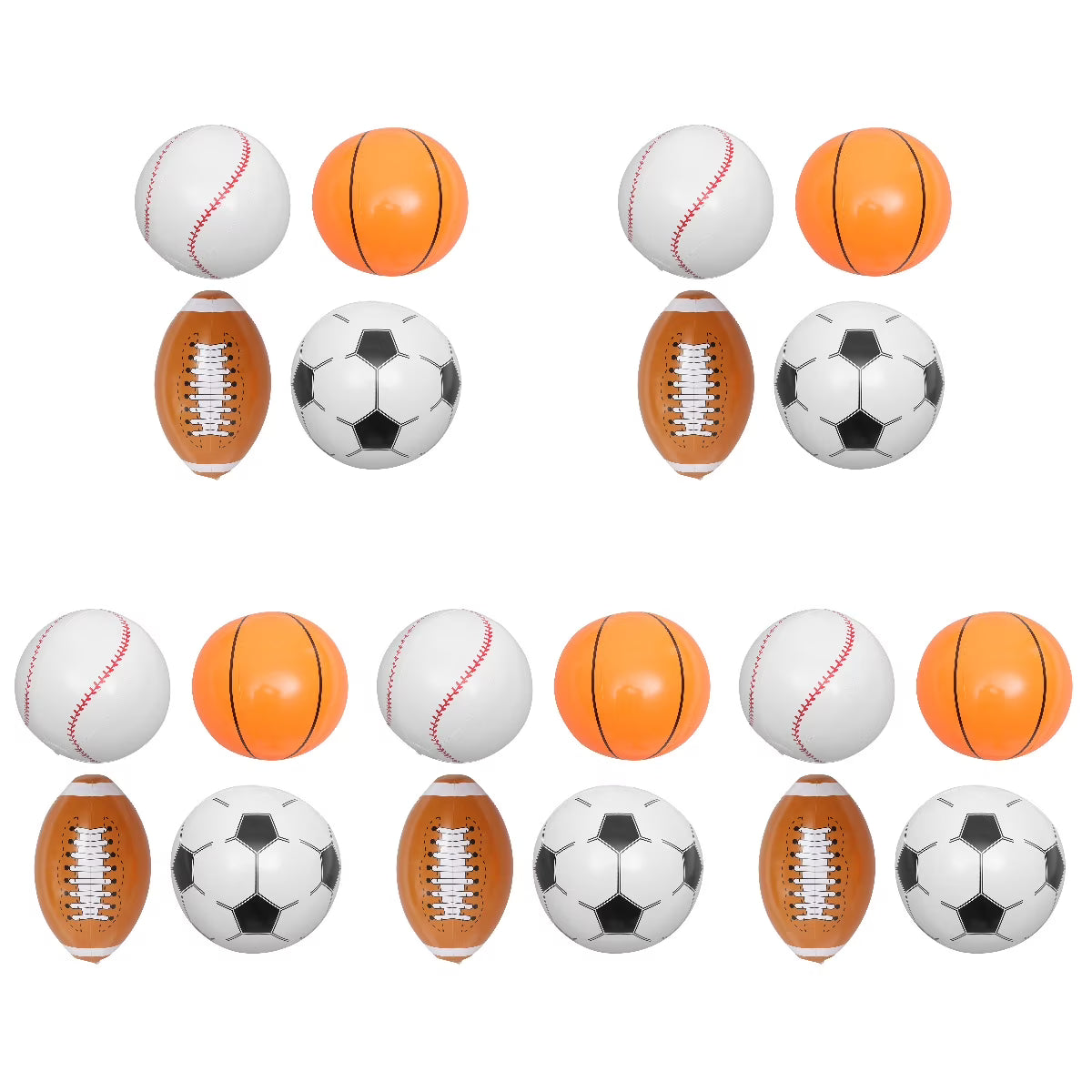 20 Pcs Inflatable Beach Ball Basketball Inflatable Toys Mini Beach Balls Soccer Toys Pool Party Child F318616